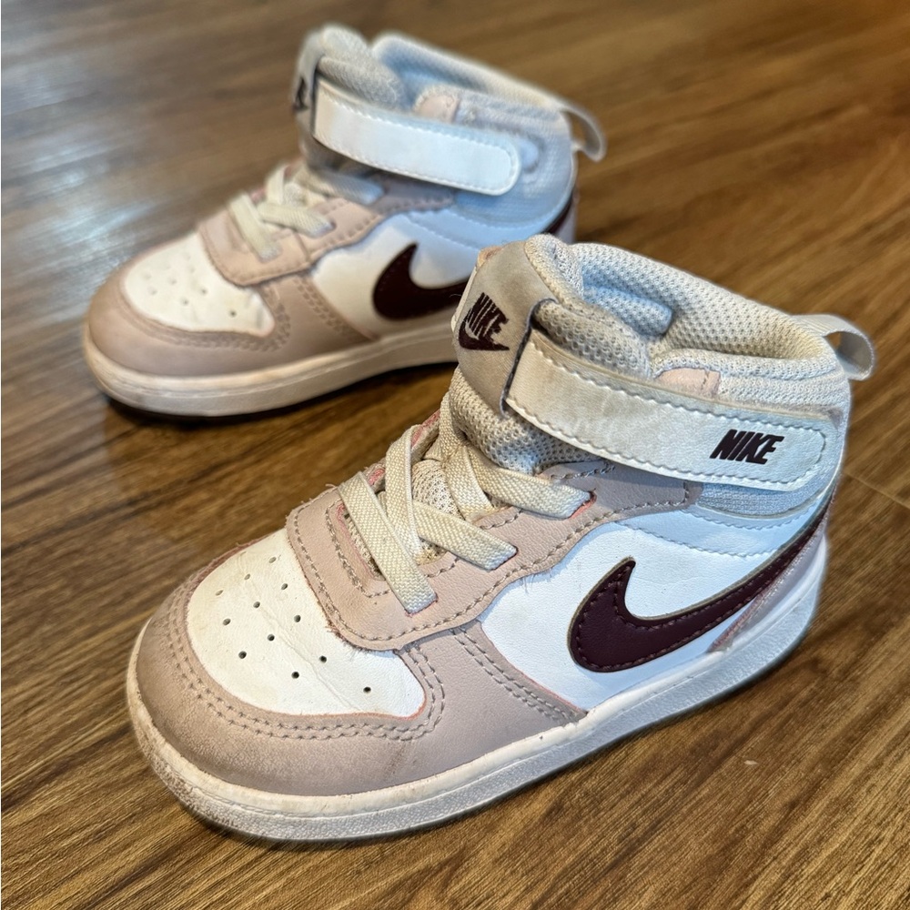 Nike Kids' White and Brown Sneakers